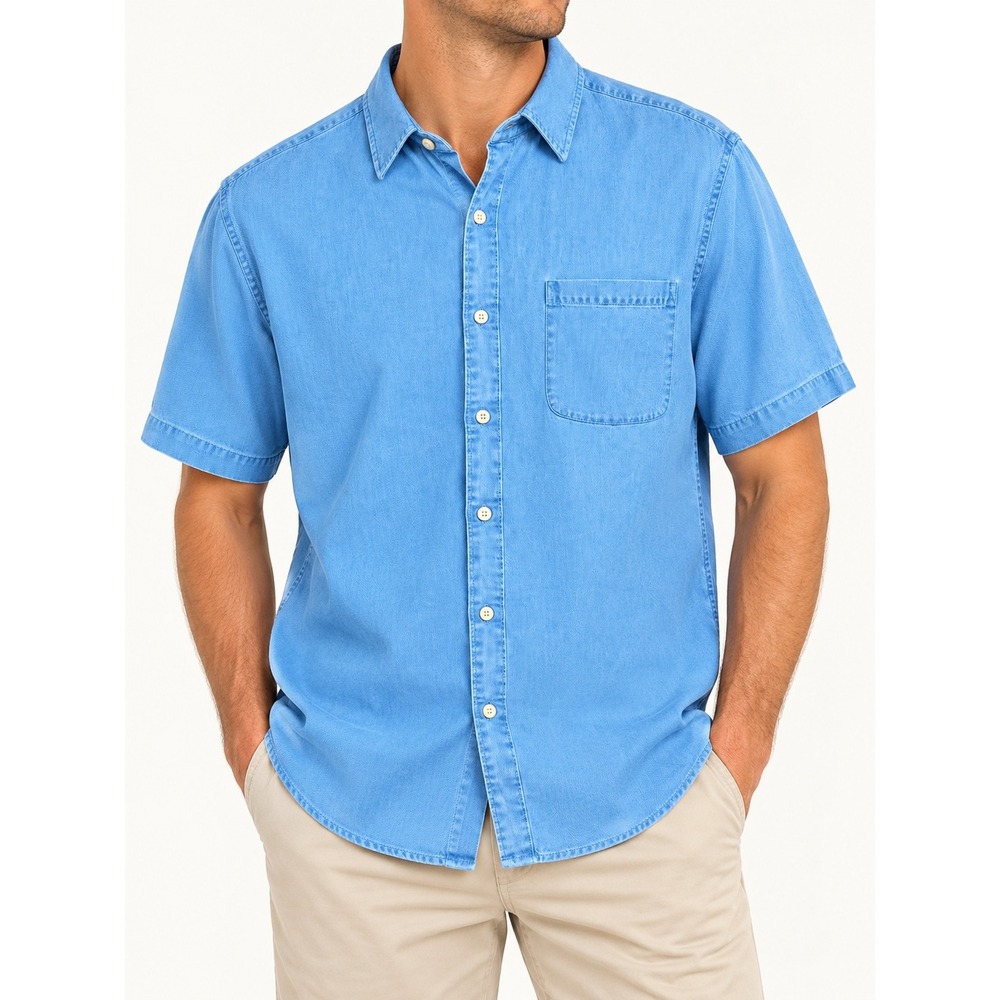 Nat Nast Silk Cotton Shirt XXL Deep End Blue Luxury Originals American Fit